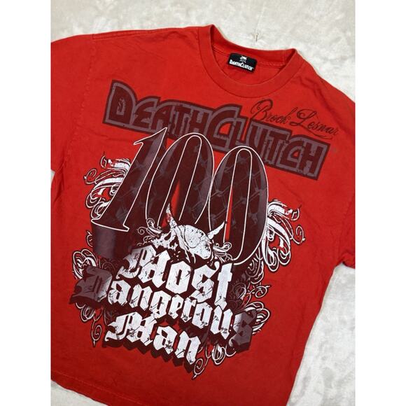 Death Clutch Y2K Brock Lesnar 100 UFC Mall Goth Graphic T-Shirt Grunge Punk 2XL - Picture 4 of 8